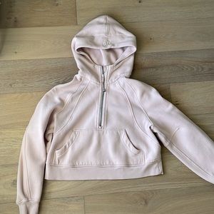 Lululemon Crop Hoodie XS Pale Pink